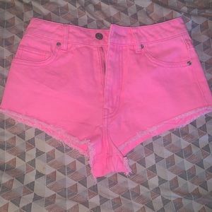 Neon pink shorts (never worn)